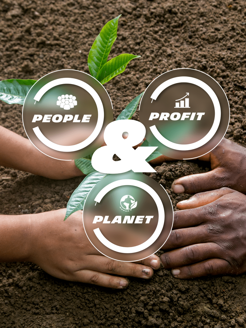 La stratégie "Tout Durable" du Groupe est illustrée par la réunion de trois cercles : "People", "Profit" et "Planet".