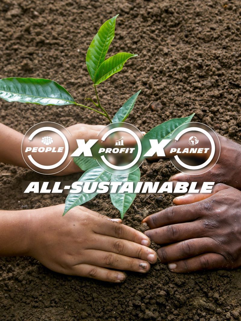 Infography representing the 3 pillars of Michelin all sustainable approach : People, Profit and Planet