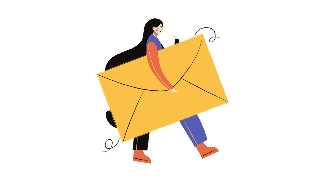 femme qui porte du courrier