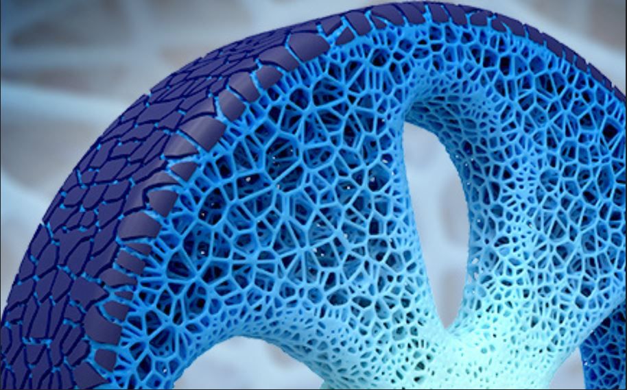 Representation of the Vision concept illustrating a alveolar structure, similar to that of a coral