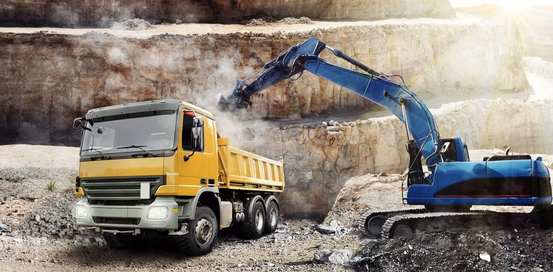 Image montrant des engins dans une carrière