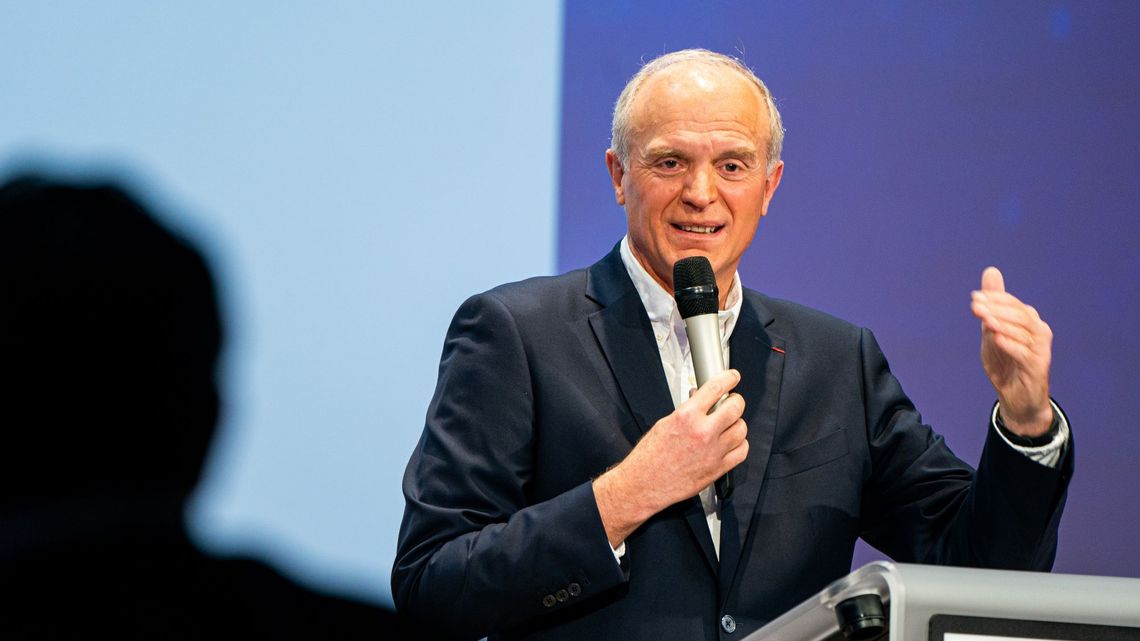 Florent Menegaux, Président du groupe Michelin durant le Media Day Michelin 2021, à l’Aventure Michelin, Clermont-Ferrand (63)